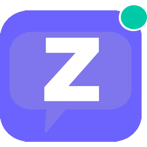 Icono de Zopi: una Z blanca dentro de un bocadillo de mensaje violeta